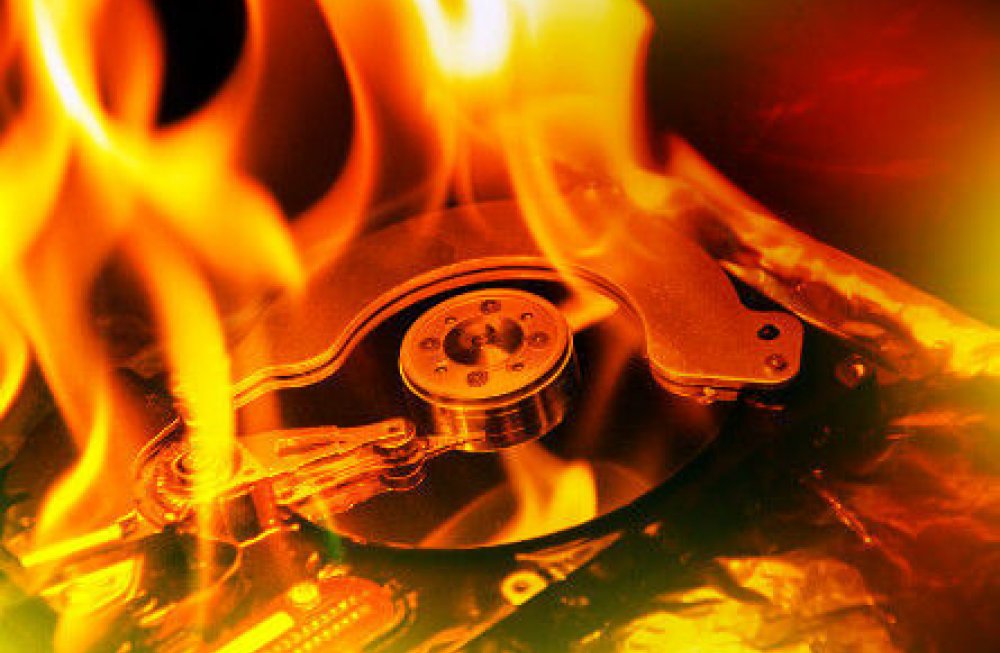 Yanğın zamanı zədələnmiş sərt disk necə görünür?