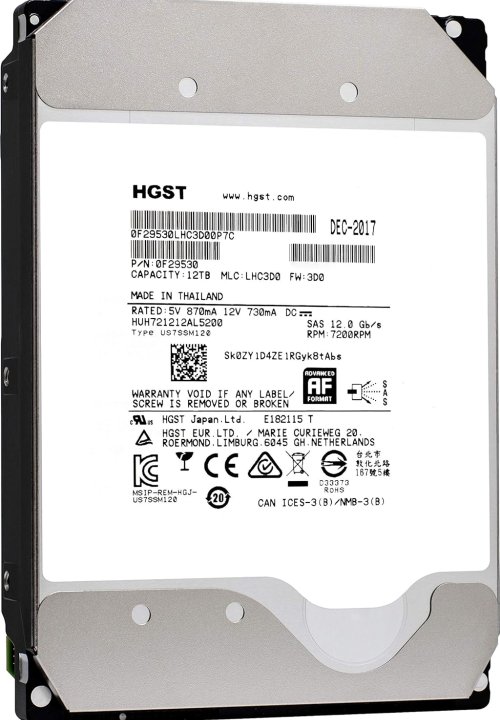 HGST - WD Ultrastar DC HC520 HDD | HUH721212ALE601 | 12TB